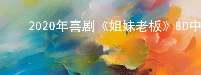 蔡健斌的动漫综艺大全,2020年喜剧《姐妹老板》BD中英双字幕迅雷下载_电影天堂